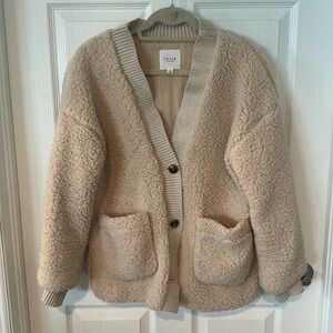 Teddy cardigan jacket size small Le Lis
